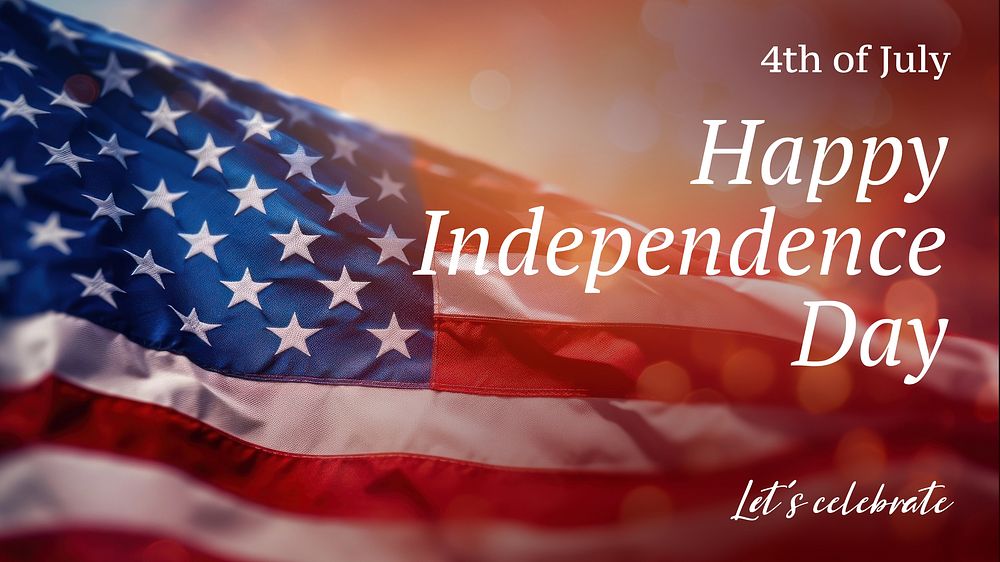 Independence Day blog banner template