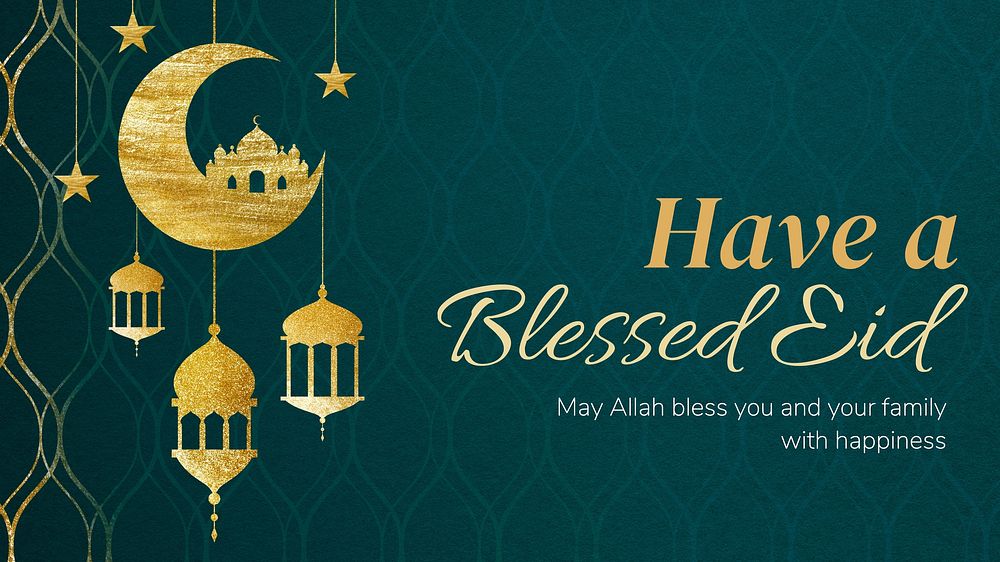 Have a blessed Eid blog banner template