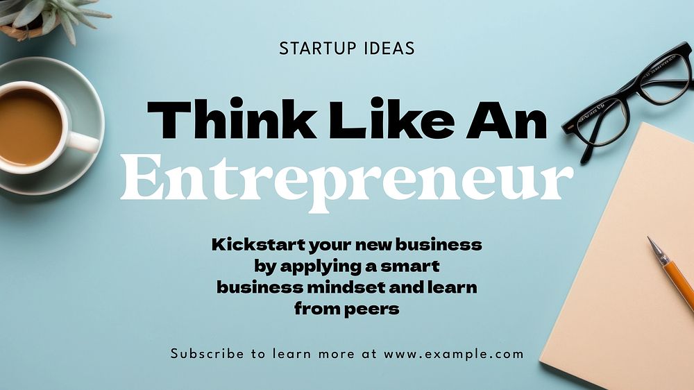 Startup & entrepreneur blog banner template