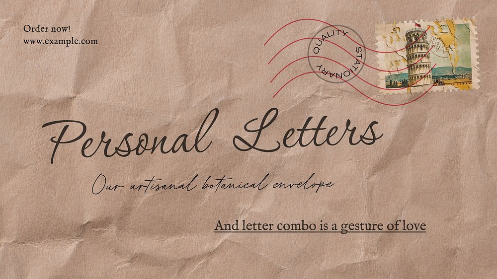 Letters blog banner template