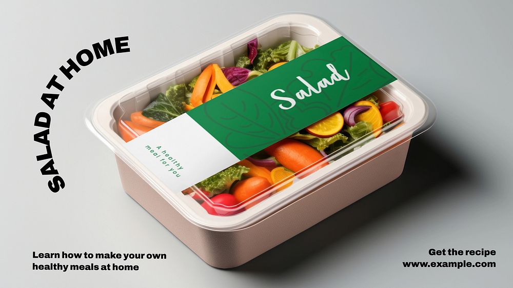 Salad at home blog banner template