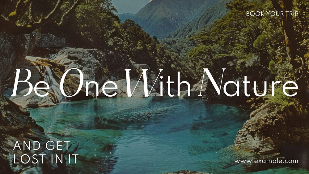 One with nature blog banner template