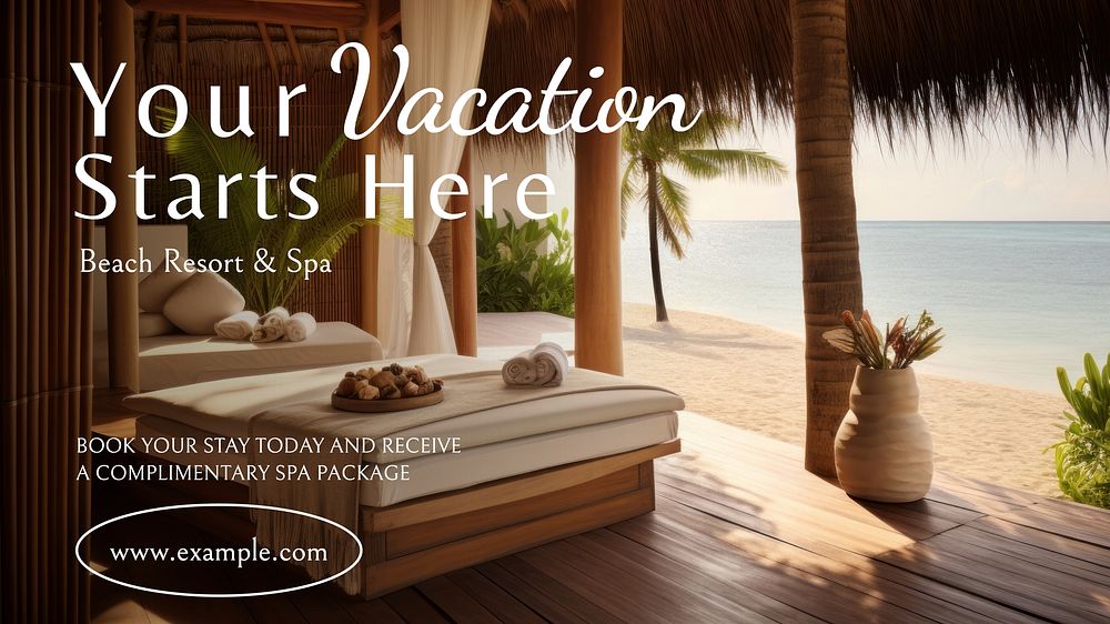 Your vacation  blog banner template