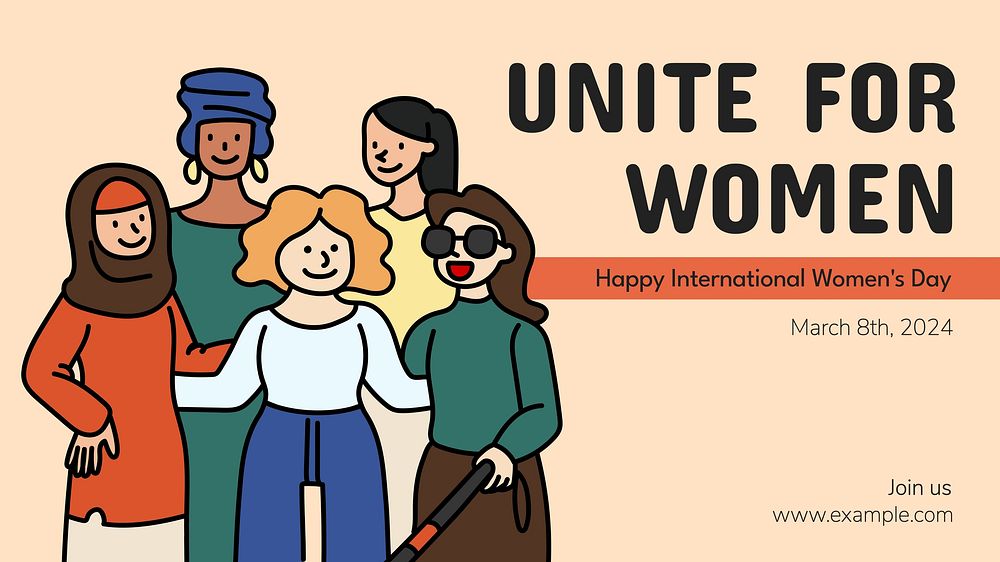 Unite for women blog banner template