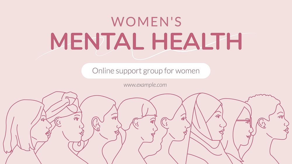Women's mental health  blog banner template
