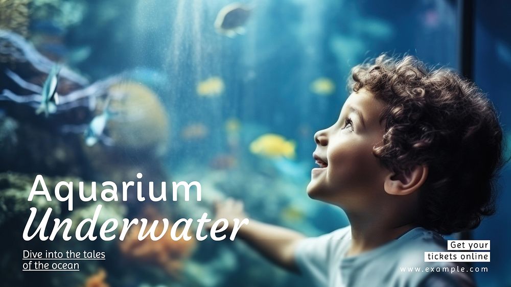 Underwater aquarium blog banner template