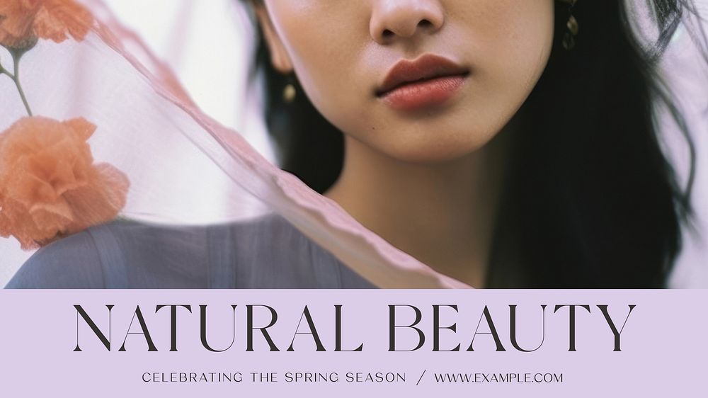 Natural beauty blog banner template