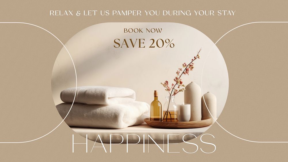 Hotel and spa package blog banner template