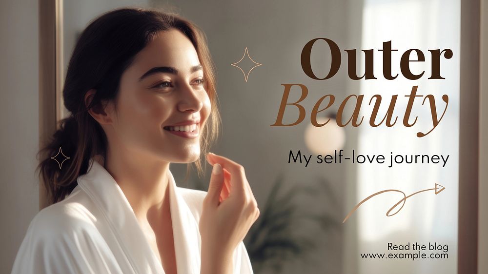 Beauty podcast blog banner template
