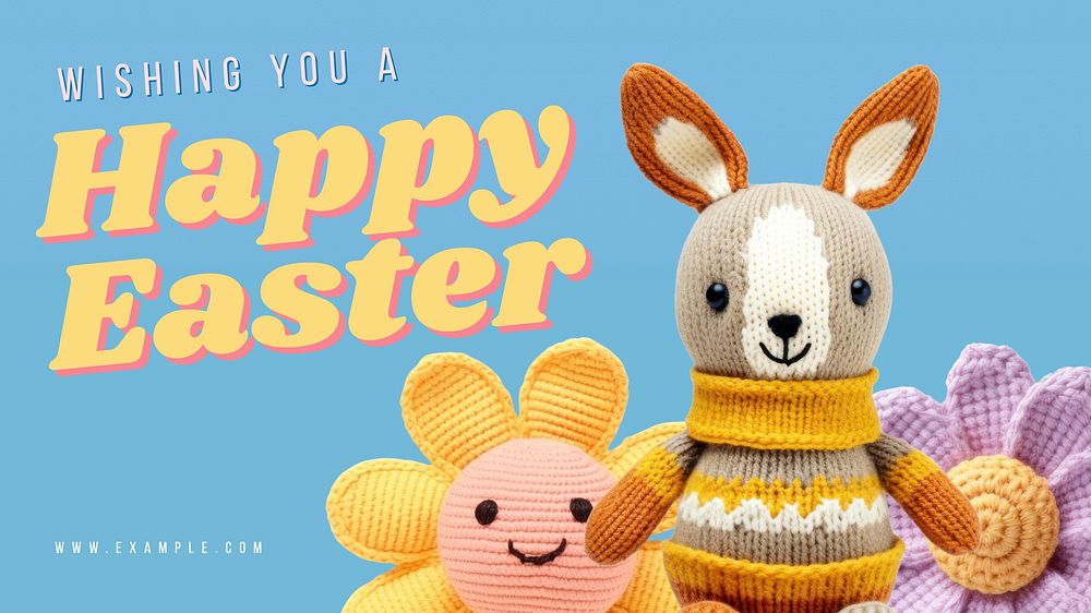 Happy Easter blog banner template