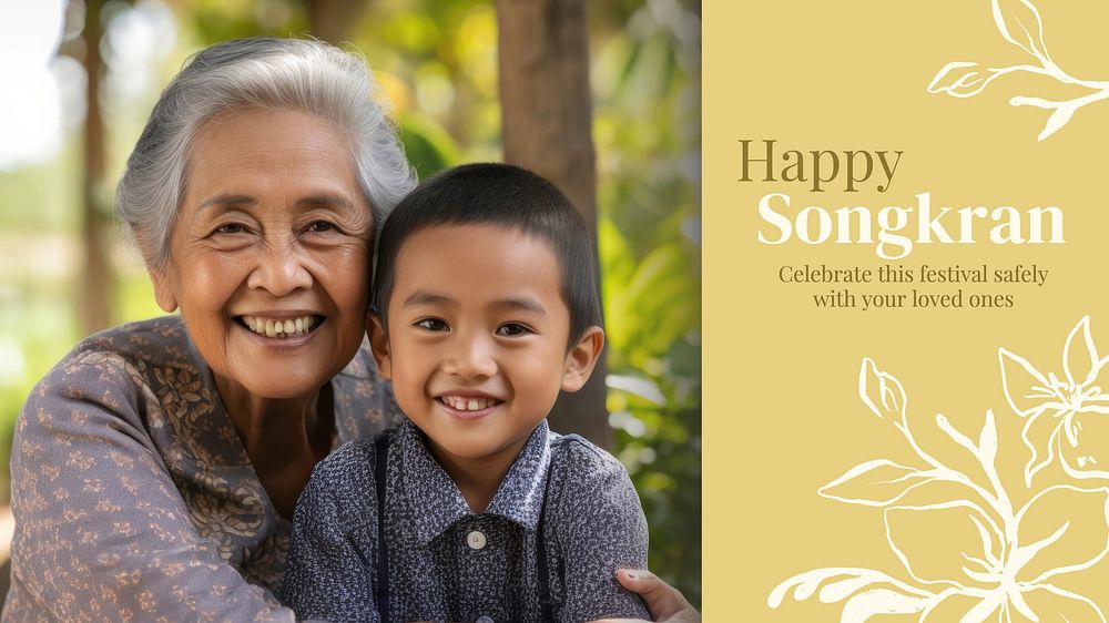 Happpy Songkran  blog banner template