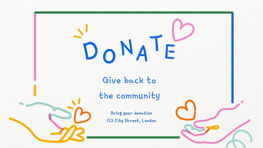Donate charity blog banner template
