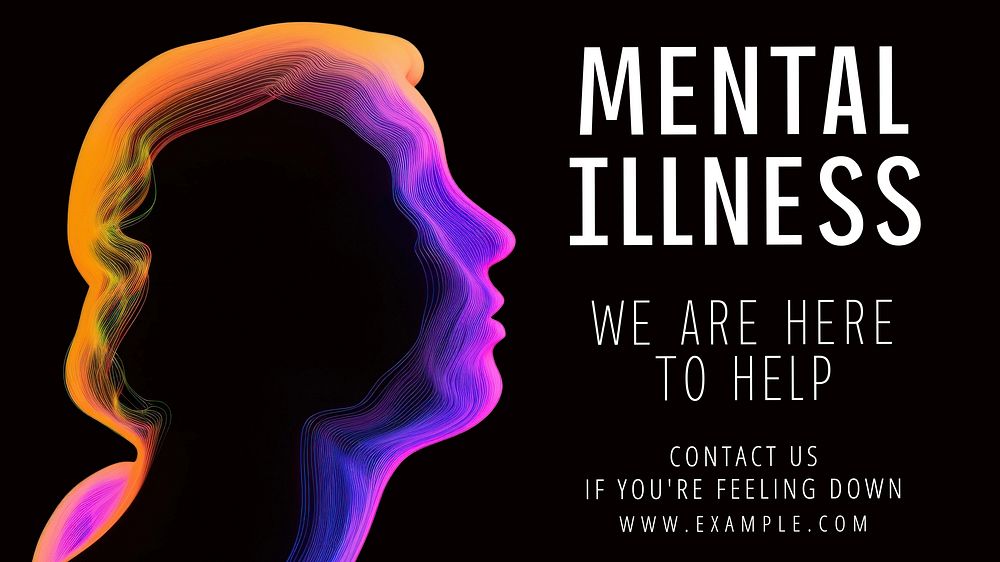 Mental illness blog banner template