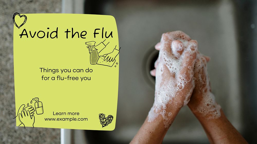 Avoid the flu blog banner template