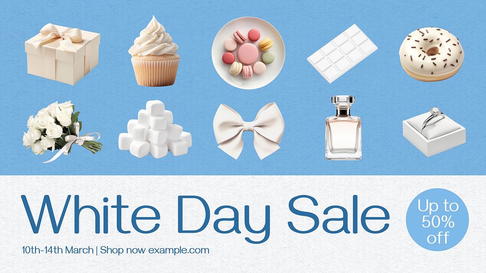 White day sale blog banner template