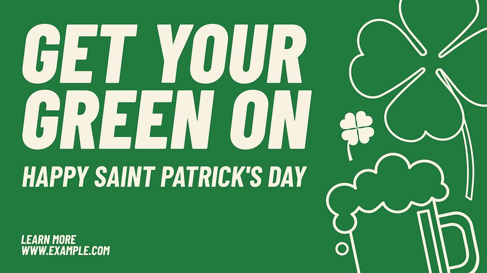 St. patrick's day blog banner template