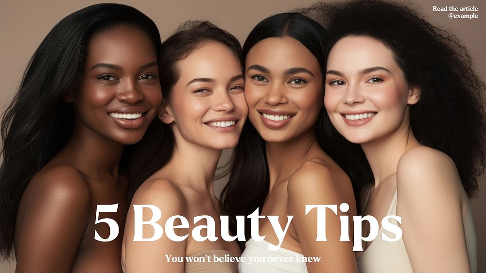 Beauty tips blog banner template