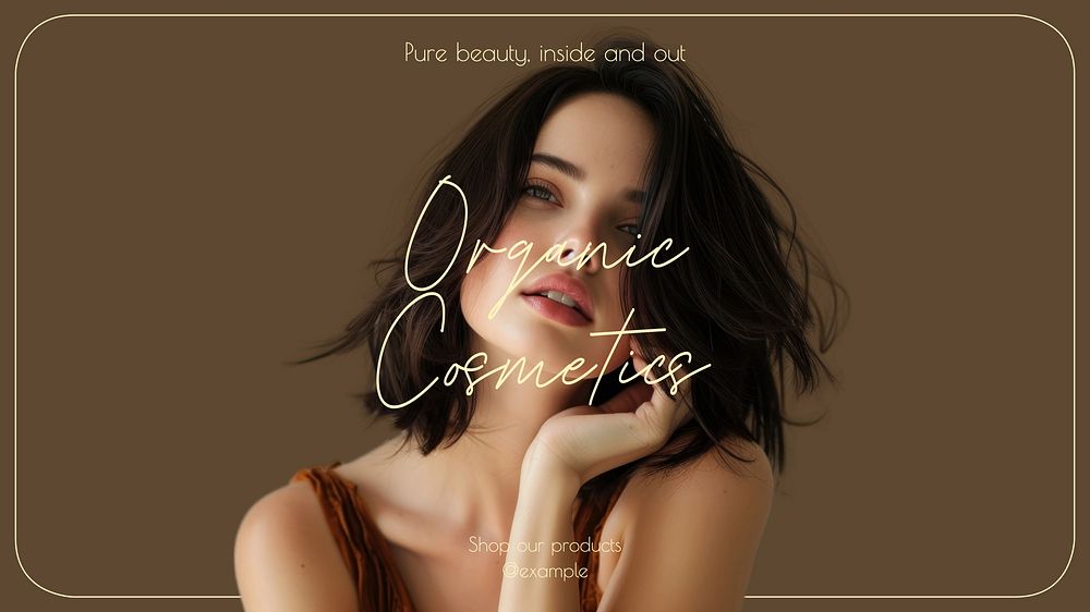 Organic cosmetics blog banner template