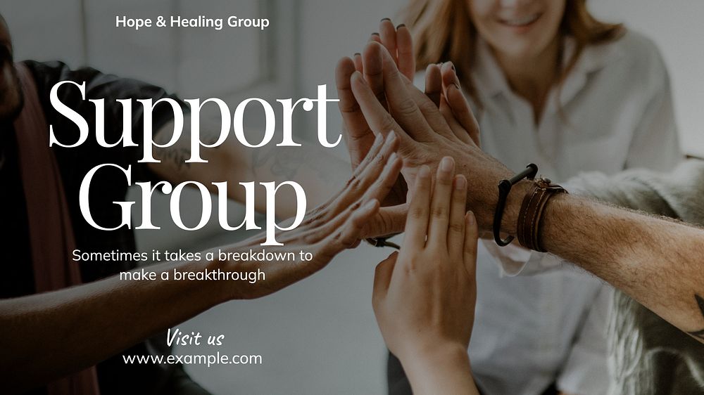 Support group blog banner template