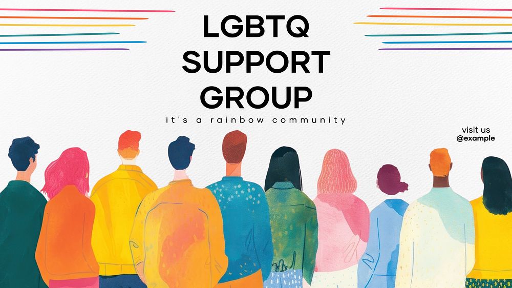 LGBTQ support group blog banner template