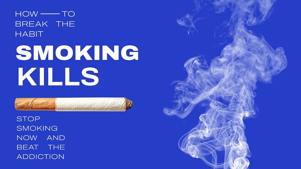 Smoking kills blog banner template