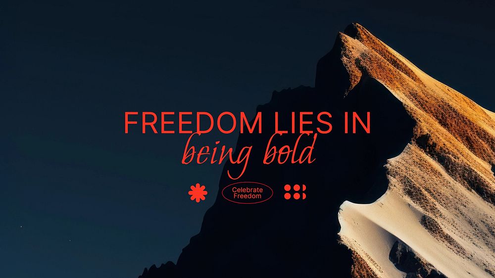 Freedom  quote blog banner template