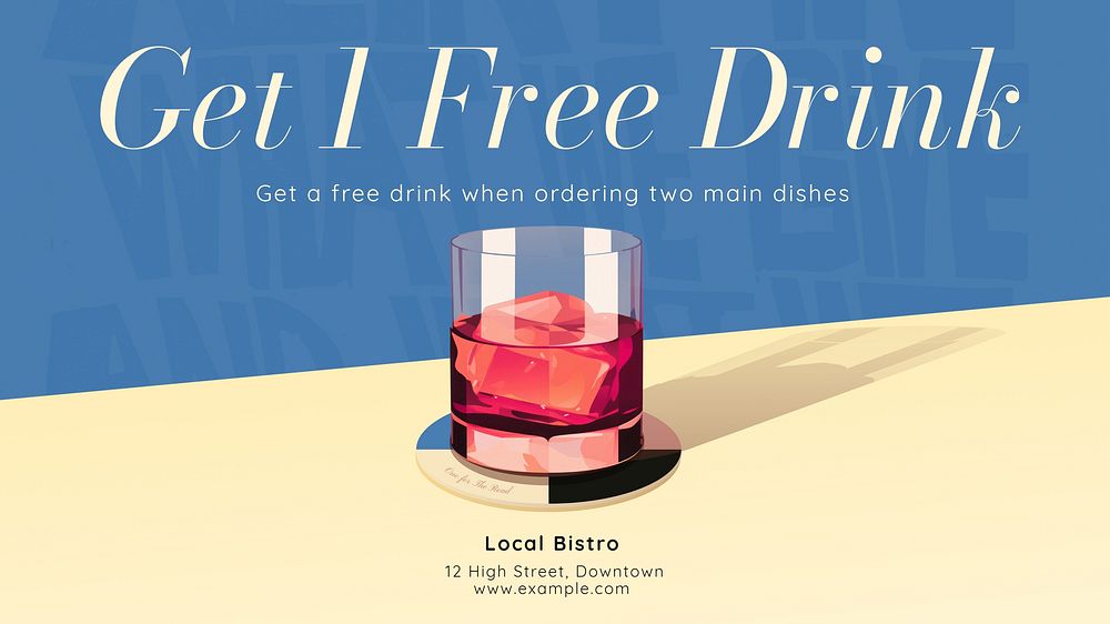 Free drink blog banner template