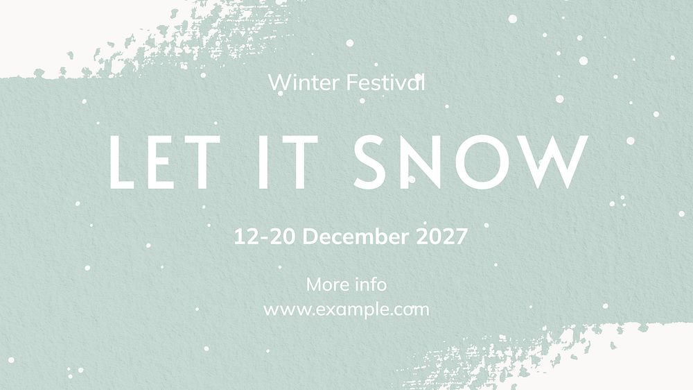 Winter snow festival blog banner template