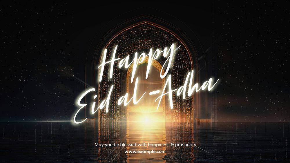Happy Eid al-Adha blog banner template