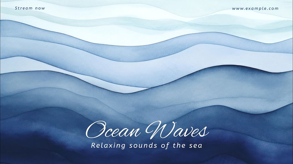 Ocean waves blog banner template  