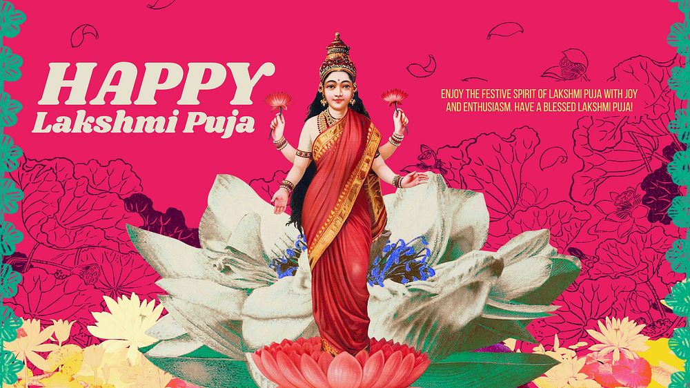 Lakshi Puja Facebook cover template