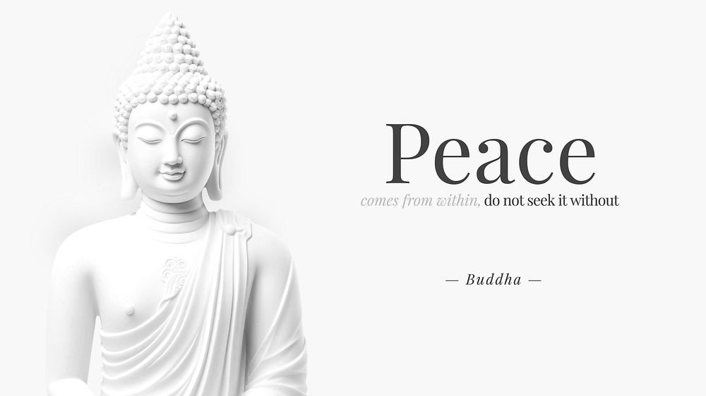 Peace & Buddhism within blog banner template