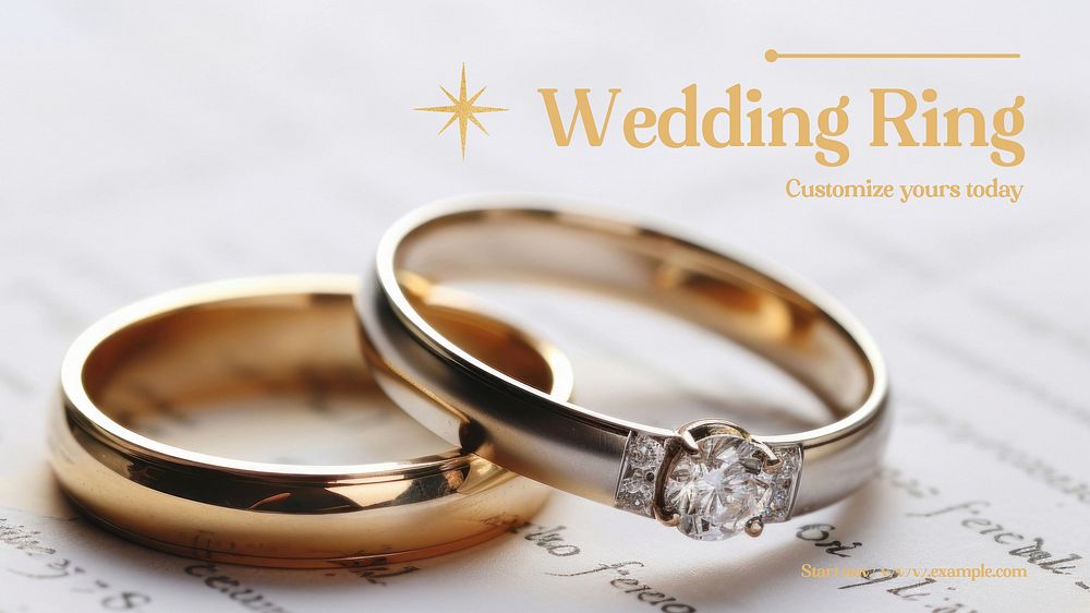 Wedding ring blog banner template