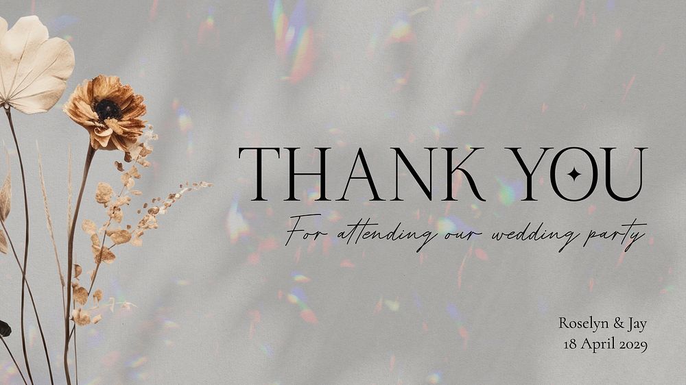 Thank you message blog banner template