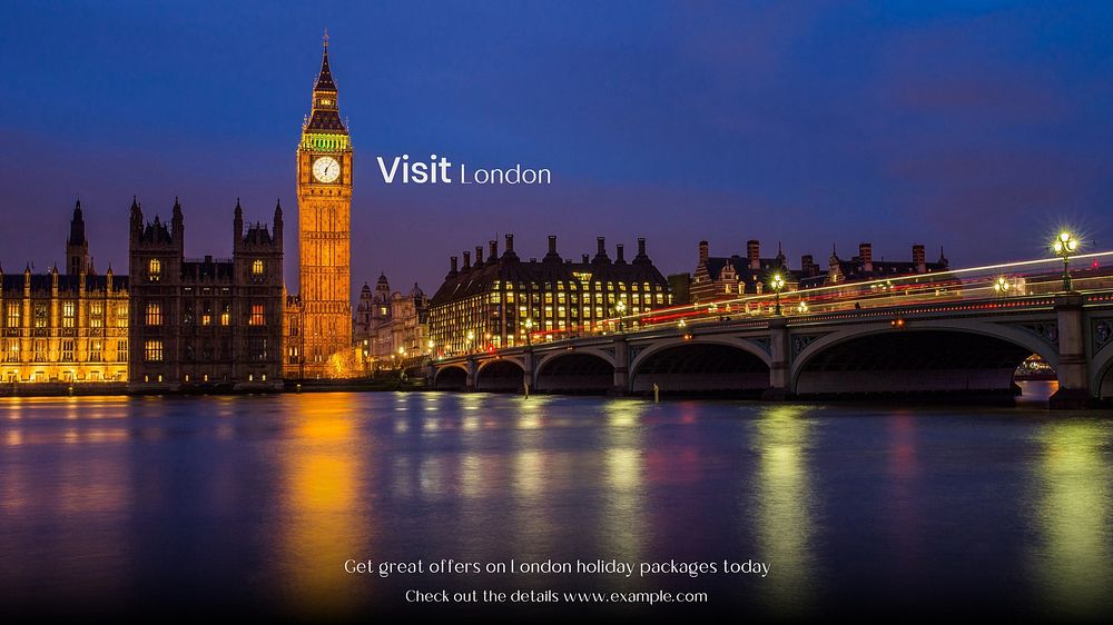 London holiday blog banner template