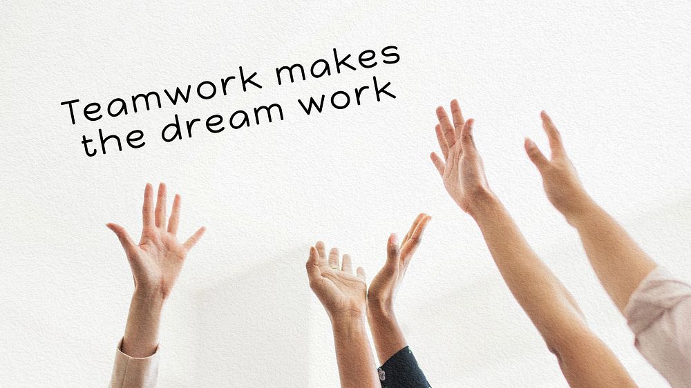 Teamwork makes the dream work blog banner template