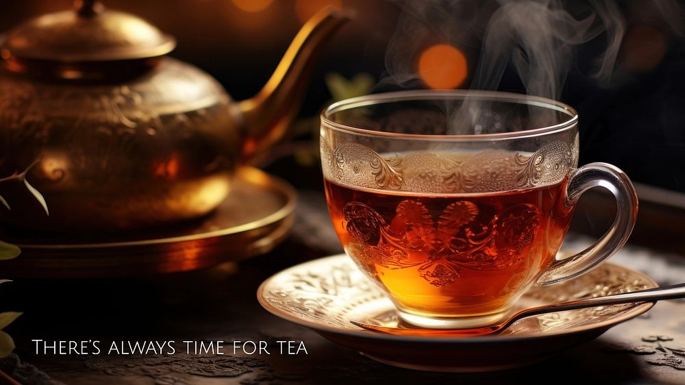 Tea break  quote blog banner template