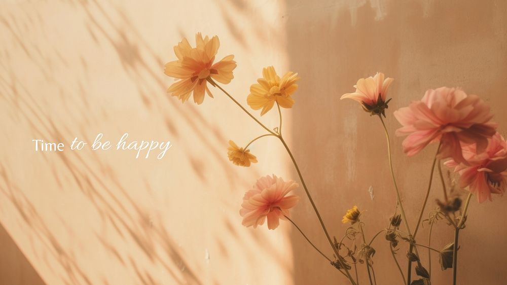 Time to be happy quote blog banner template