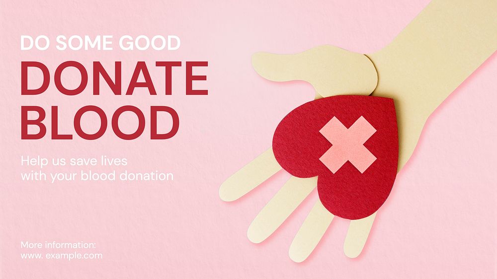 Donate blood blog banner template