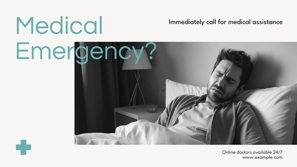 Medical emergency blog banner template