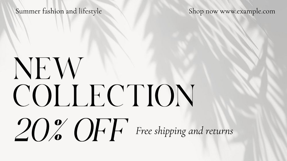 New summer collection  blog banner template