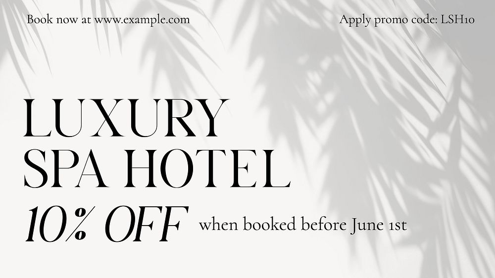 Hotel deals  blog banner template