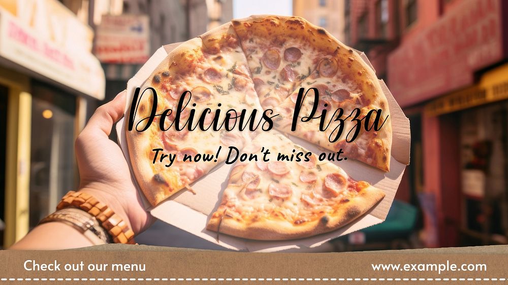 Pizza & restaurant blog banner template