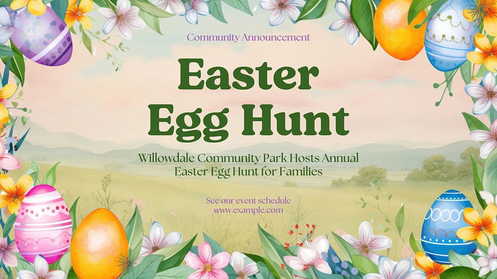 Easter egg blog banner template