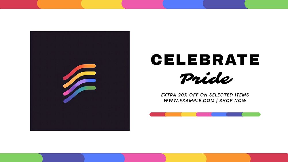 Celebrate pride blog banner template