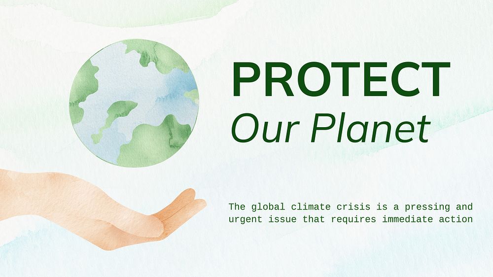 Protect our planet blog banner template