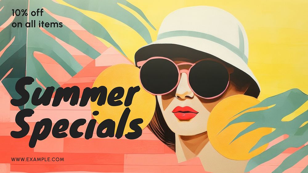 Summer specials blog banner template