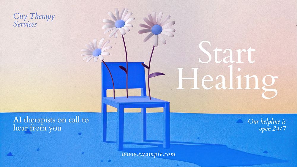 Healing blog banner template