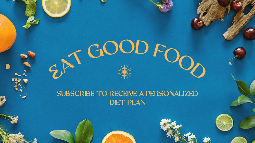 Personalized diet plan  blog banner template