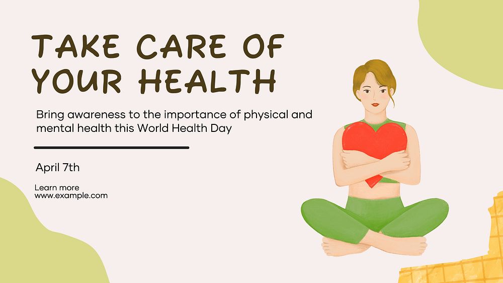 World health day  blog banner template